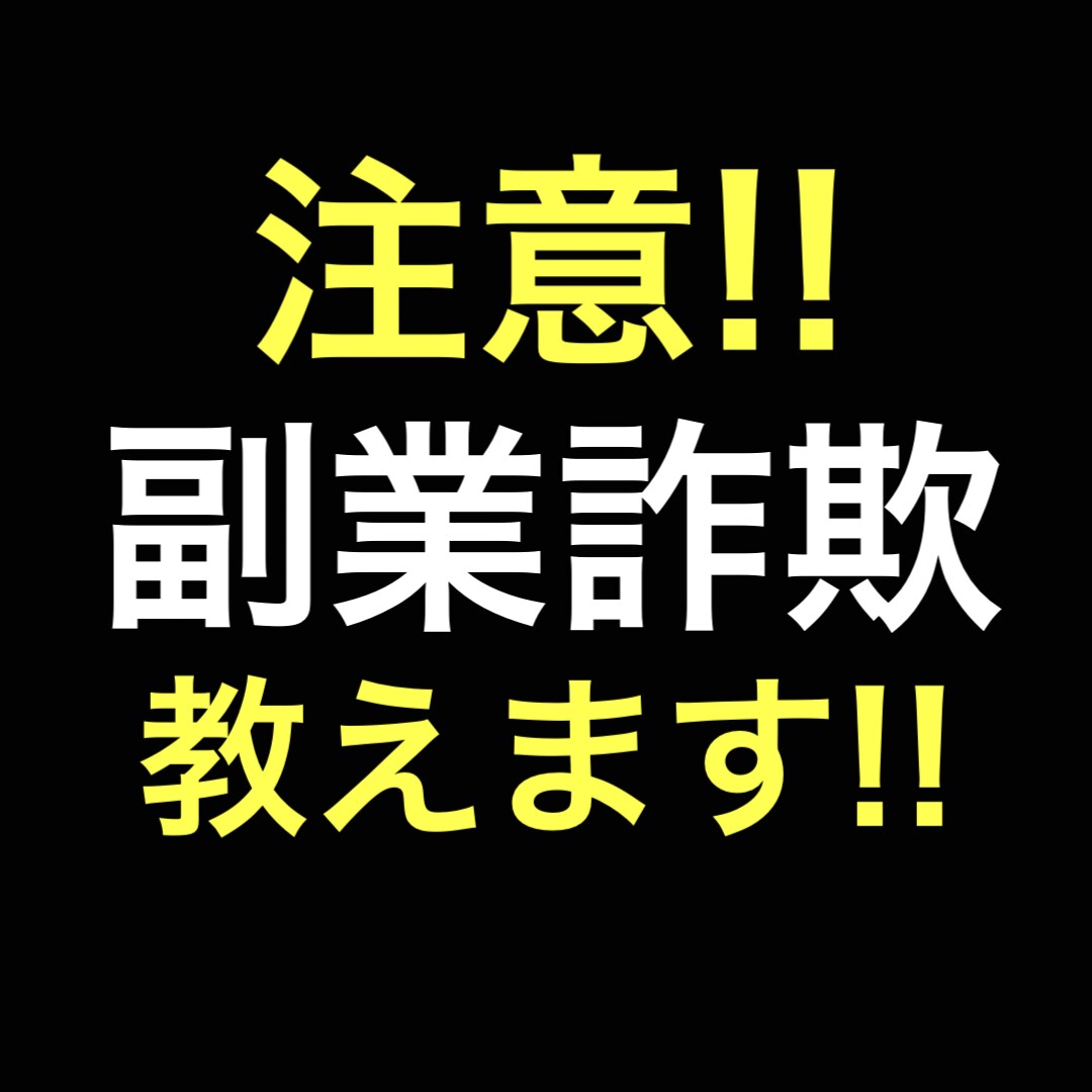 あなたが情報商材・商品で副業詐欺にあう前に教えます 副業、初心者さん必見‼️「簡単に稼げます」に騙されないで‼️ イメージ1