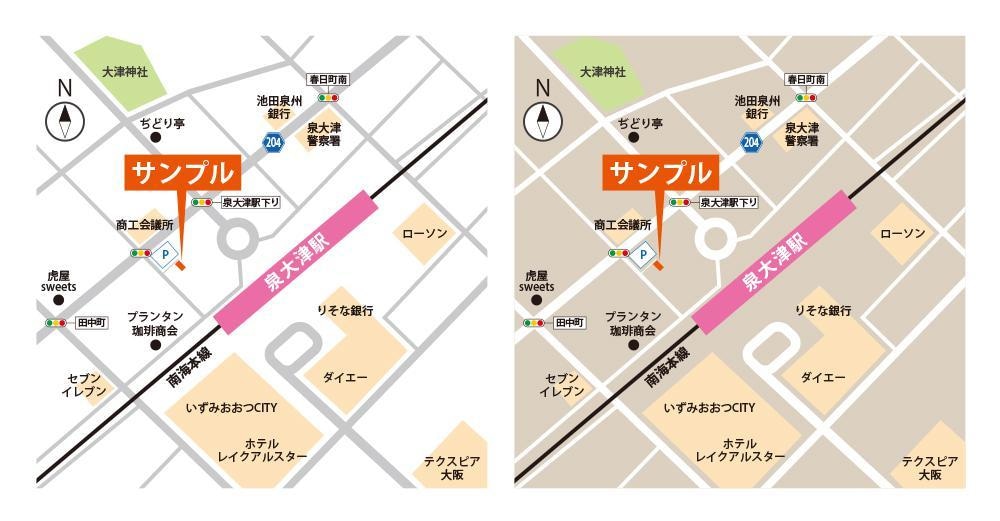 シンプルな地図・マップを3,000円で作成します 住所だけからでも作成可能！修正は何度でも！ イメージ4