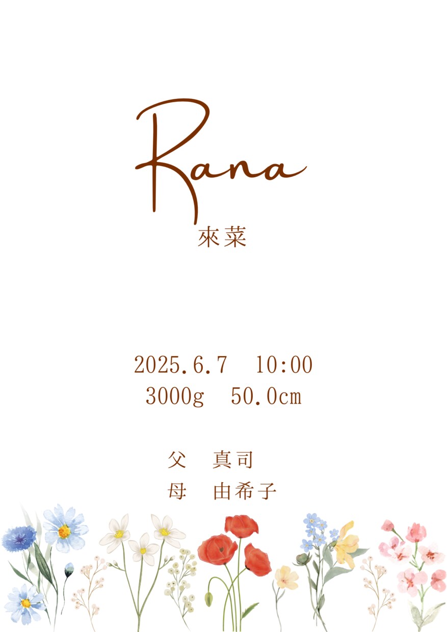 世界でひとつだけの命名書作ります 大切なお子様誕生を記念した命名書をお作りします イメージ5