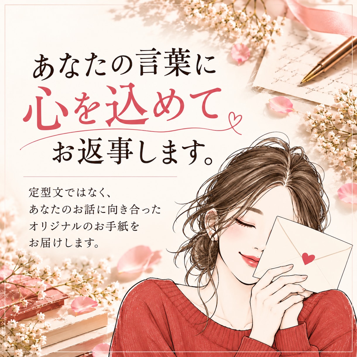 誰にも言えない悩みや愚痴をお手紙で受け止めます 否定せず、あなたの気持ちに寄り添います イメージ8