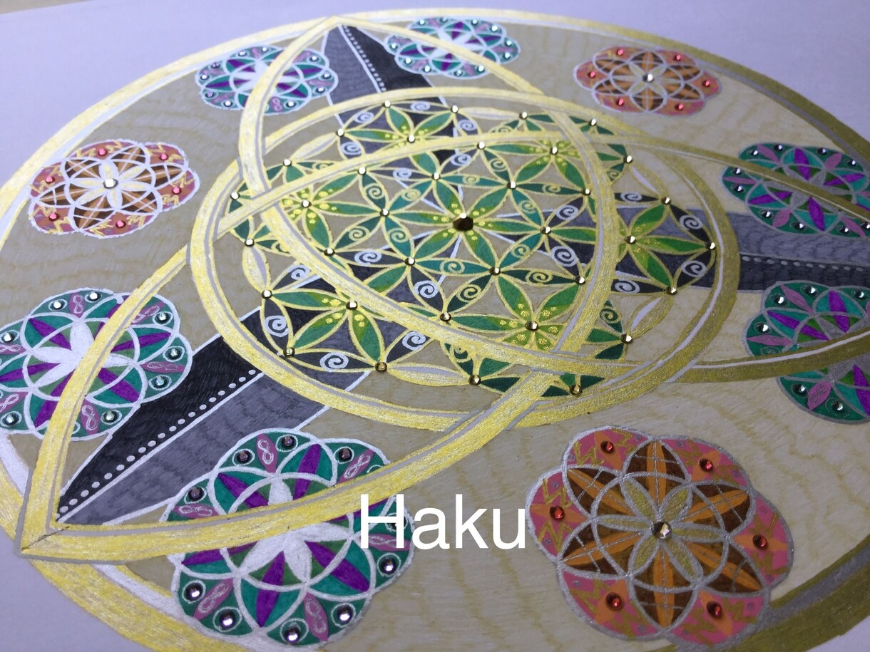 世界で唯一の『幾何学アート (原画) 』を描きます 頂いたテーマからイメージして描いた(手描)幾何学アートです♪ イメージ2