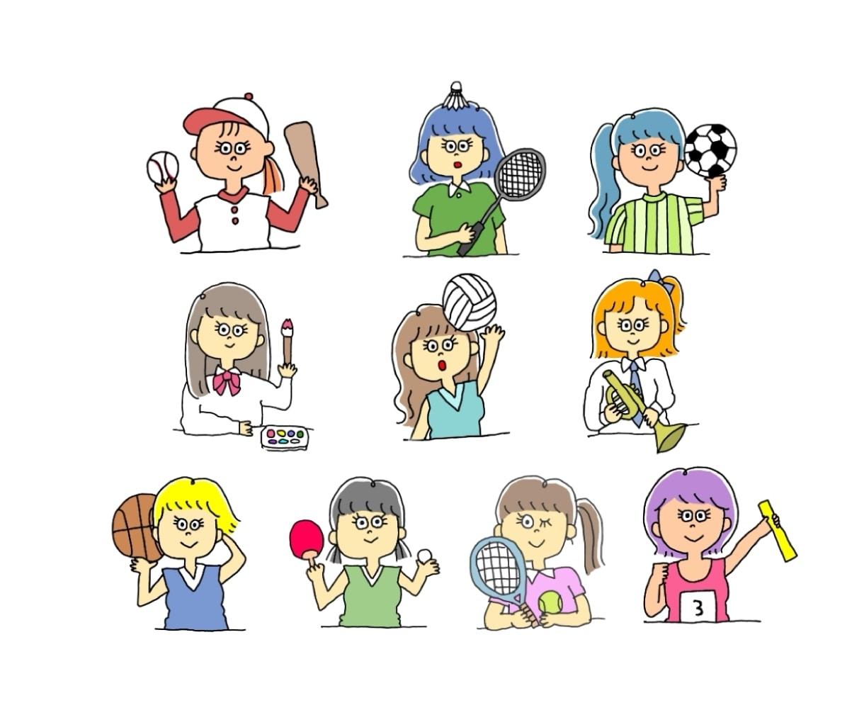 丸投げOK♡商用可！ゆる可愛ポップアイコン描きます 商用利用OK！！SNSアイコンやブログアイコンにどうぞ♡ イメージ3