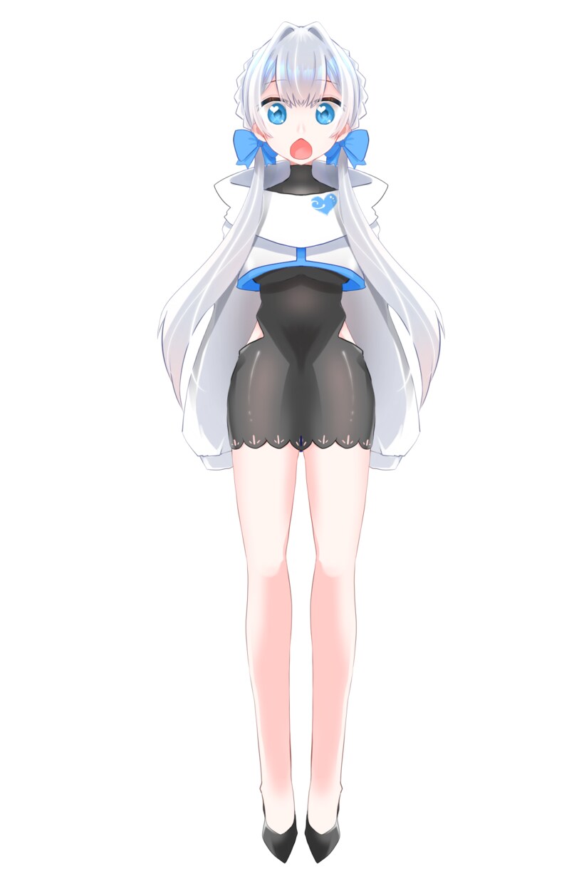 全身立ち絵を販売します 白と青色の綺麗&かわいい女の子の立ち絵です！ イメージ8