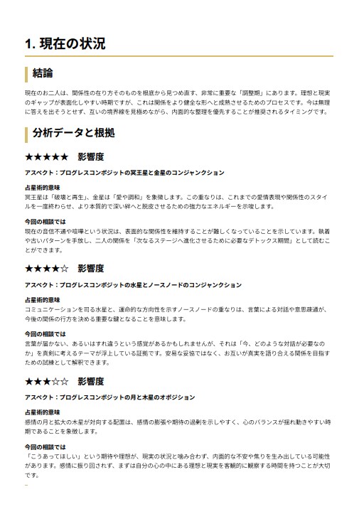 喧嘩・音信不通…相手の心理と今後6か月を鑑定します 5000字程度の分析レポートをPDFでお届けします イメージ3
