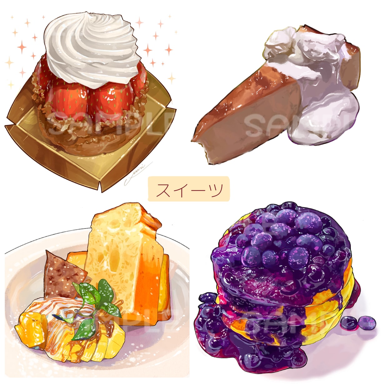 スイーツや料理を魅力的にお描きします お店のメニュー表や看板、アイコンにも！ イメージ2