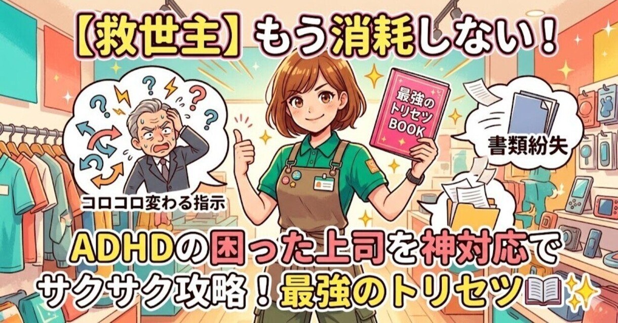ADHDの困った上司を神対応でサクサク攻略します 【救世主】もう人間関係で消耗しない！最強の取扱説明書 イメージ1