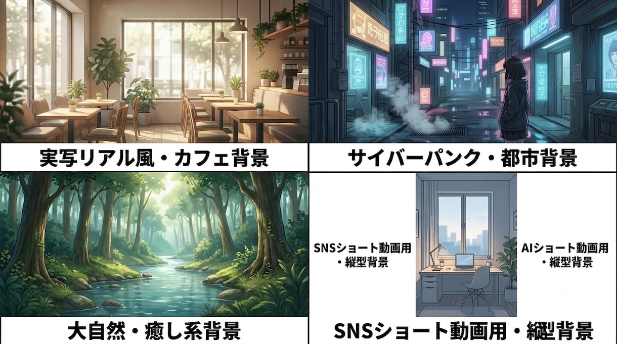 実績4300件超！エモい配信背景制作します AIでバズる作業用ループ背景動画・エモい配信背景！ イメージ2