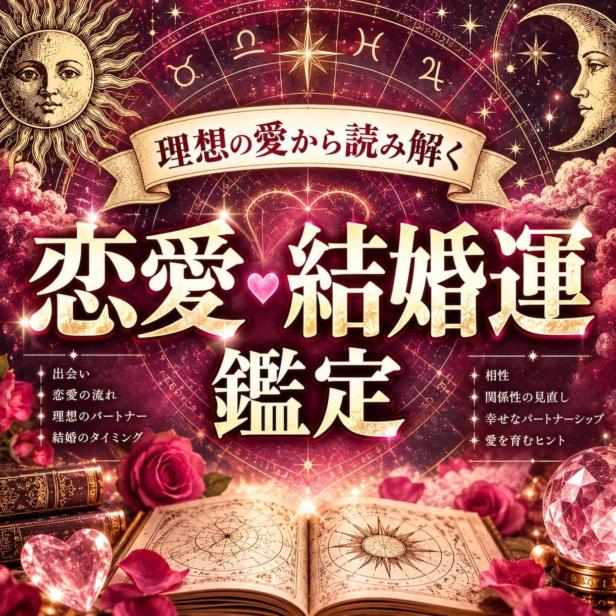 恋愛・結婚運を鑑定します 理想のパートナーシップと現在地を読み解く イメージ1