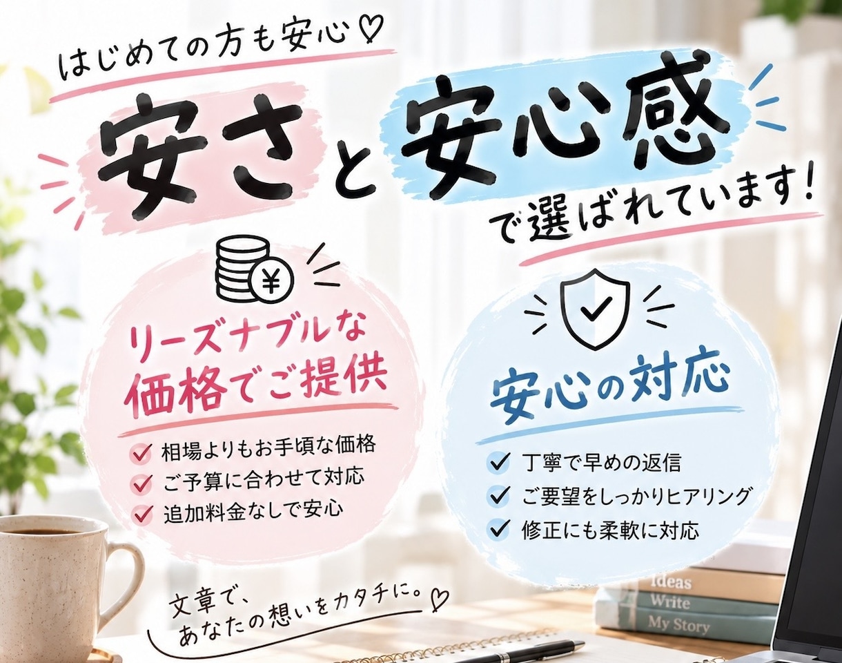 ブログ・noteの記事を丁寧に作成します あなたの「伝えたい」を読みやすい文章にします イメージ2