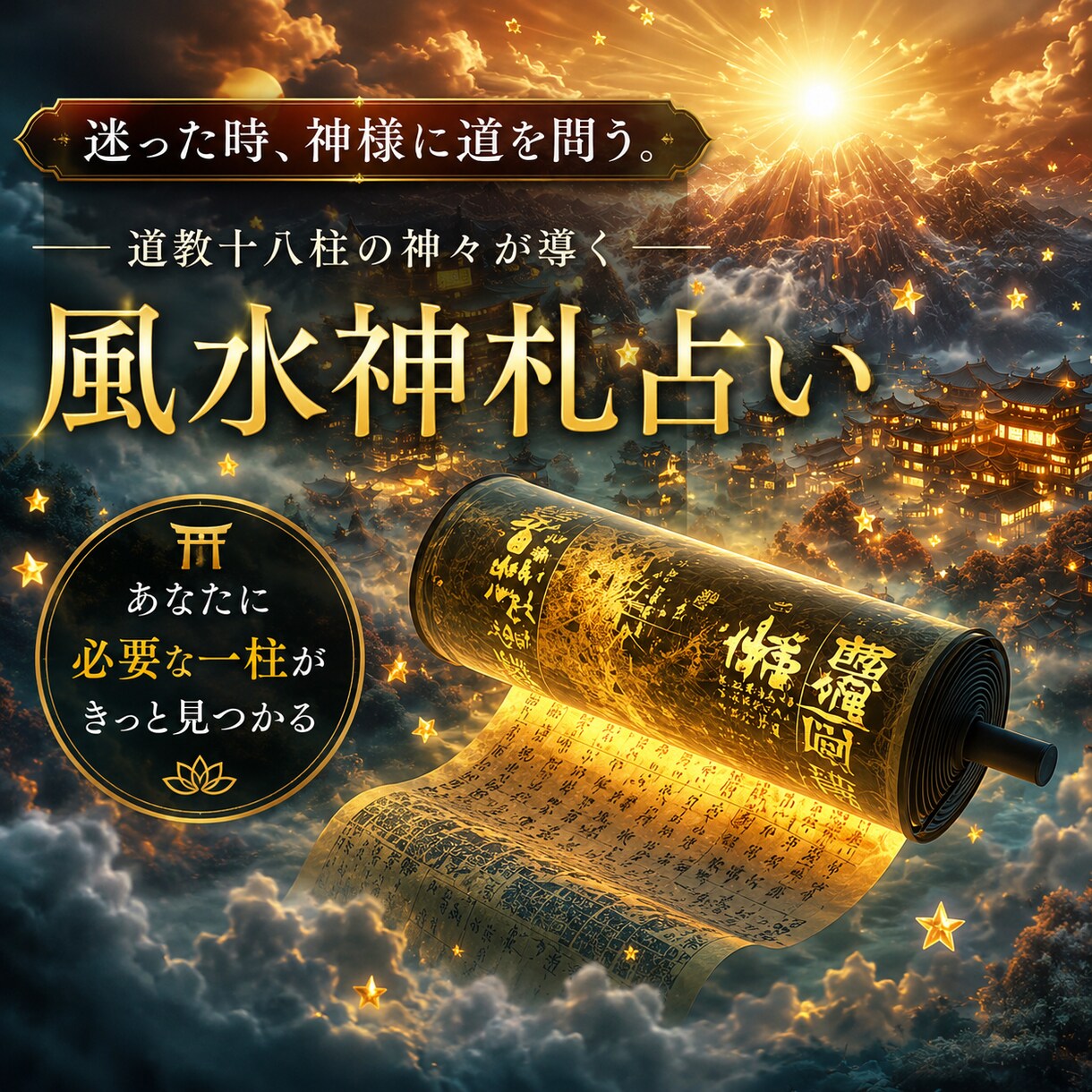 迷うあなたへ 今必要な神様のご神託を届けます 十八柱の神々から今のあなたが進むための道しるべを受け取ります イメージ1