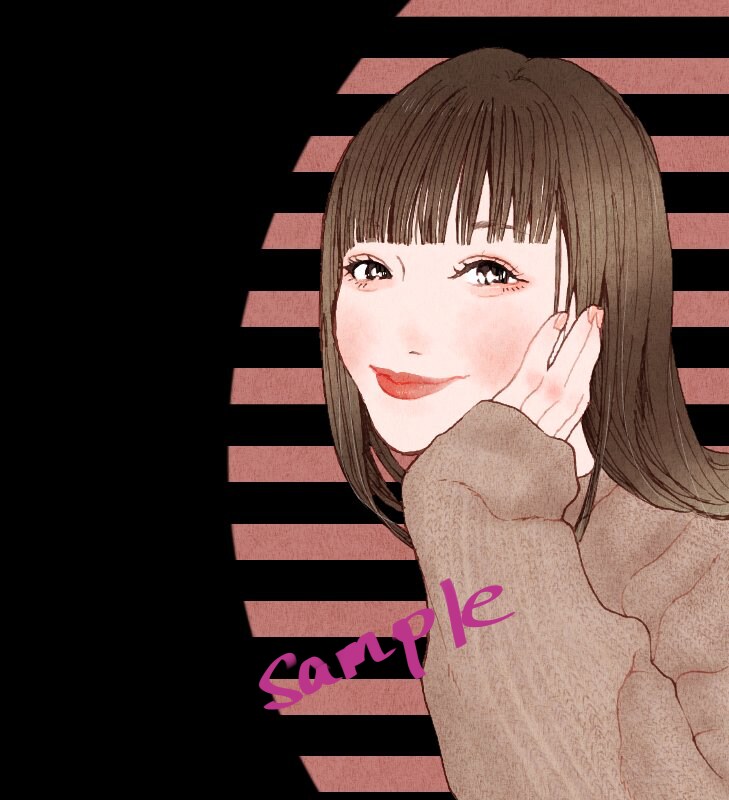 各SNS向けの似顔絵アイコンを描きます リアルとデフォルメの中間〜可愛い系の絵柄にて イメージ1