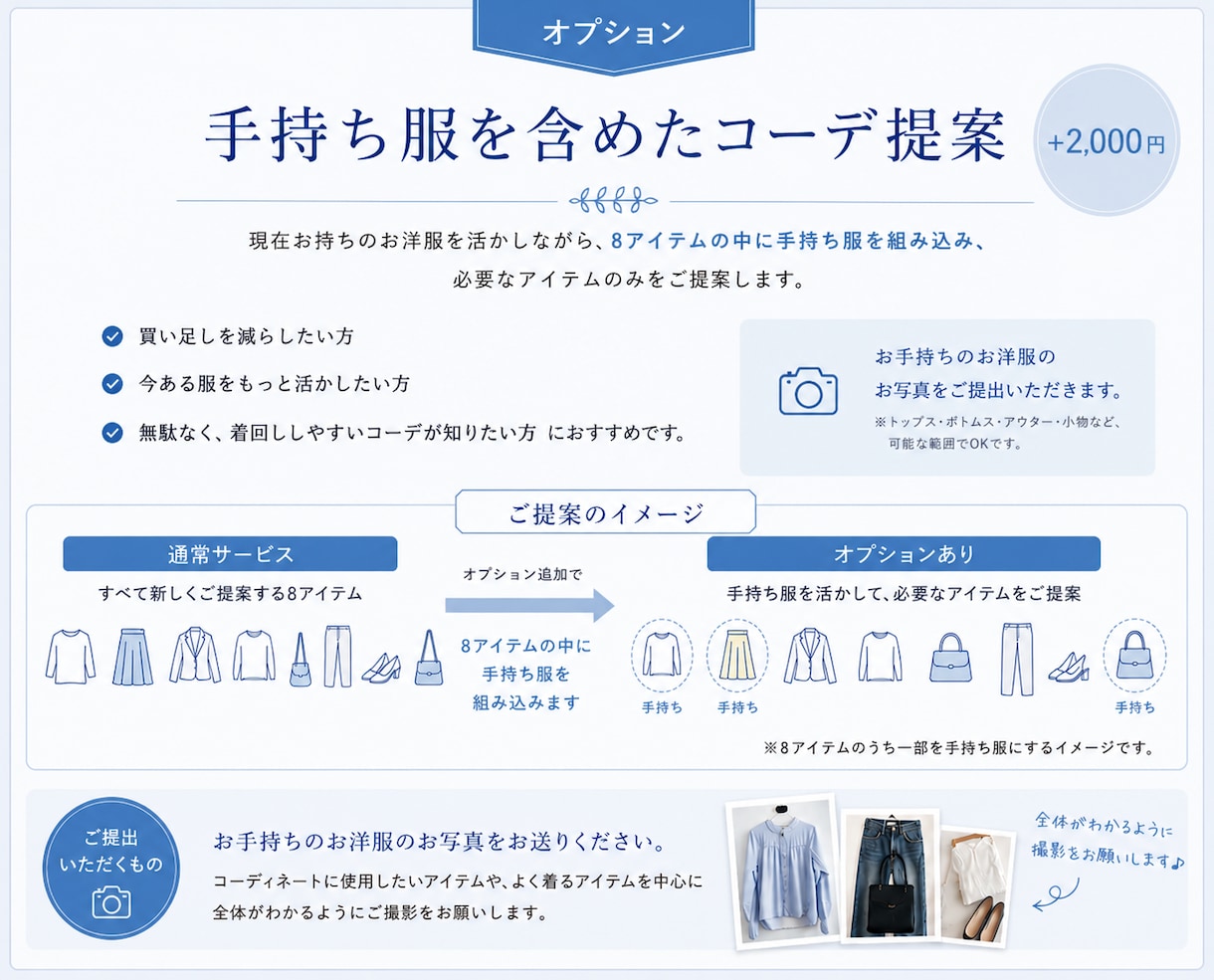 あなただけの一週間コーデをまるっと提案します パーソナルスタイリストにおまかせ！8アイテムの最強着回し術！ イメージ6