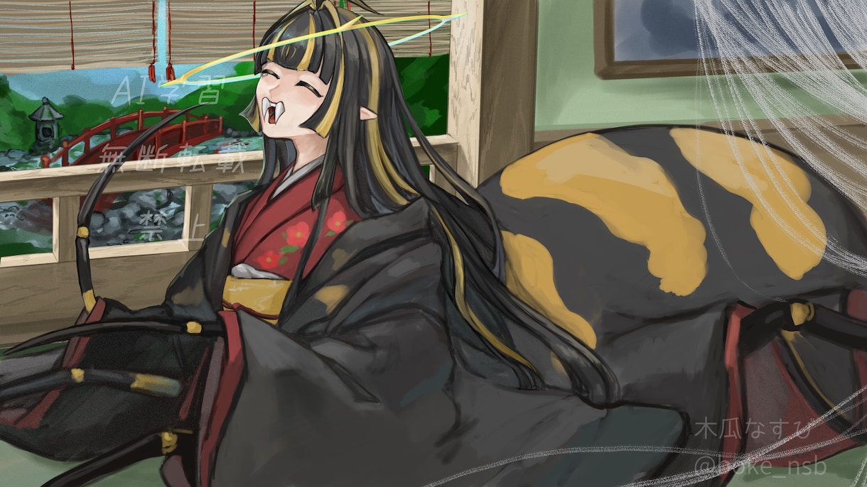 配信サムネなどで使える1枚絵を描きます 厚塗りイラストを描きます！（背景追加可能） イメージ1