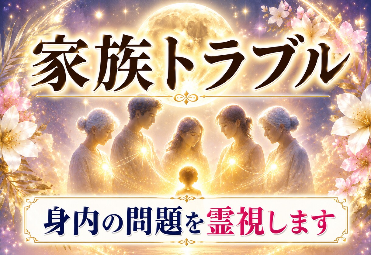 実家・子供・義理の家族・親戚との関係を整えます 毒親・義実家・ 繰り返す家族の悩みの根っこを視ます イメージ1