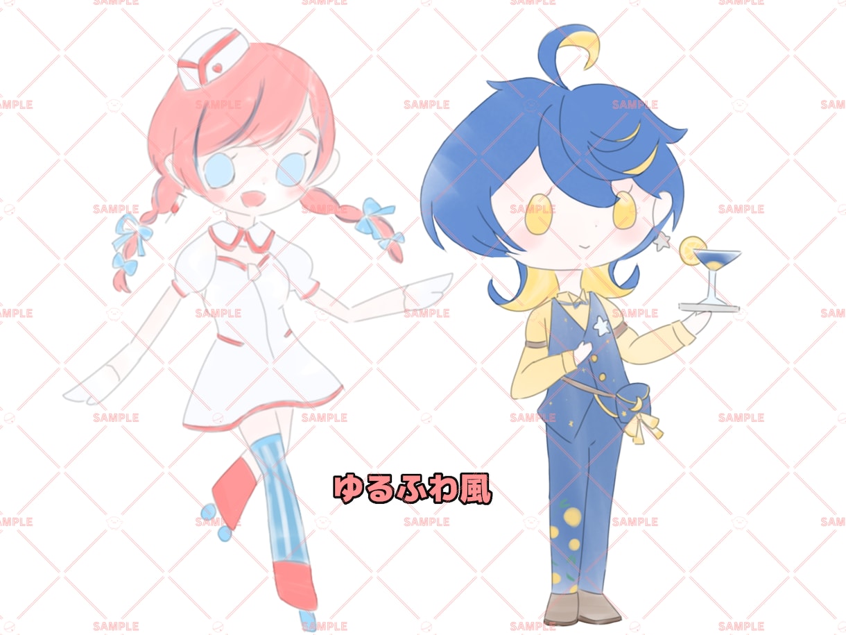 商用利用〇ミニキャライラスト制作いたします 色んな絵柄、タッチの選べるあなただけのミニキャラ制作します！ イメージ2