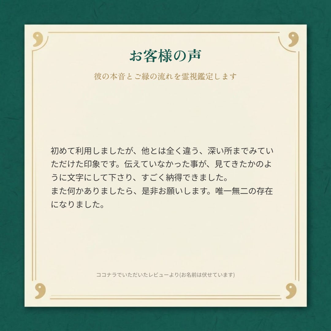 秋の夜長限定｜あの人とのご縁と未来を霊視します 離れた今の想い・二人の現在地・この先の流れを映します イメージ4
