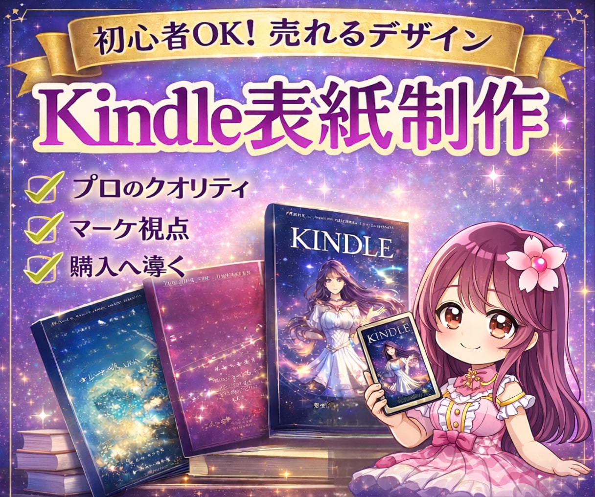 売れる設計｜Kindle表紙制作します 目を引くだけでなく“選ばれる”表紙へ イメージ1