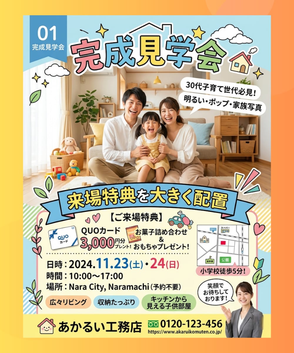 先着3名！不動産・工務店専用｜反響チラシ制作します 捨てられないチラシへ。原稿作成・案内図作成・法律対応も可。 イメージ2