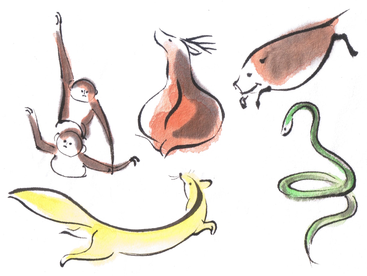 本格的和風の動植物イラスト、ペットも描きます データ対応、シンプルで可愛い本格派の和風手描きです。 イメージ9