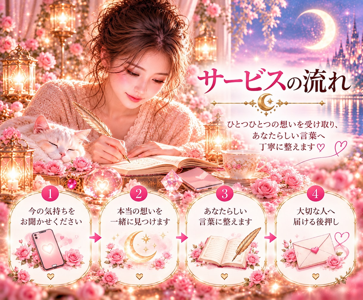 好きな人へのLINE返信を丁寧に整えます 心にある本当の想いを、あなたらしい言葉へ丁寧に整えます イメージ4