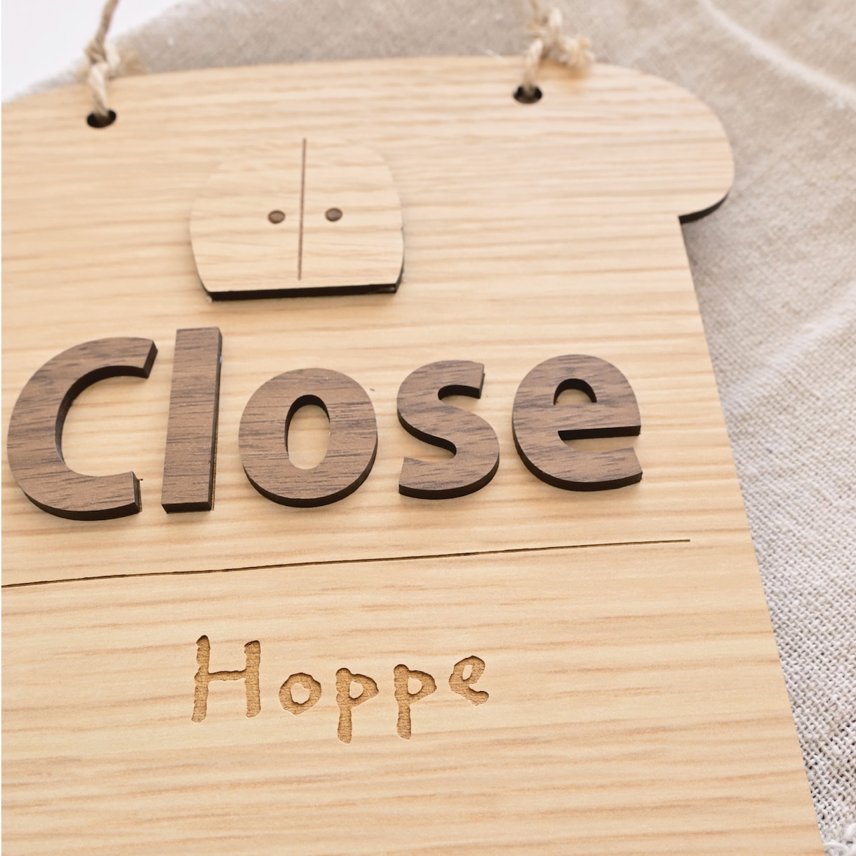 店名入＊パンのOPEN CLOSEボード作ります ナチュラルなパン型木製ボードでお客様を温かくお出迎え♪ イメージ7
