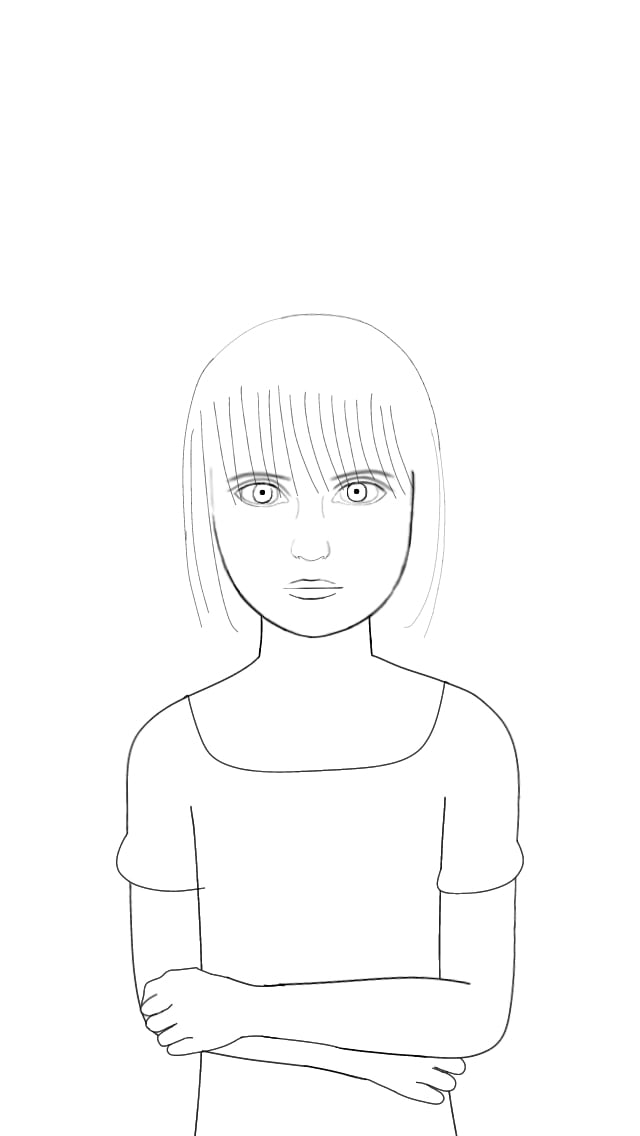リアル系少女線画描きます 美を感じる線描描けます 美を感じる洗練された線描描けます イメージ1
