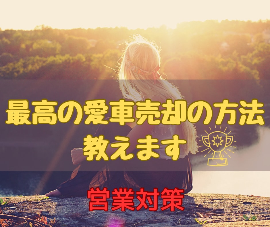 最高の中古車売却に‼️最善の売却の仕方教えます 現役中古車営業マンが最善の愛車売却法を伝授します‼️ イメージ1