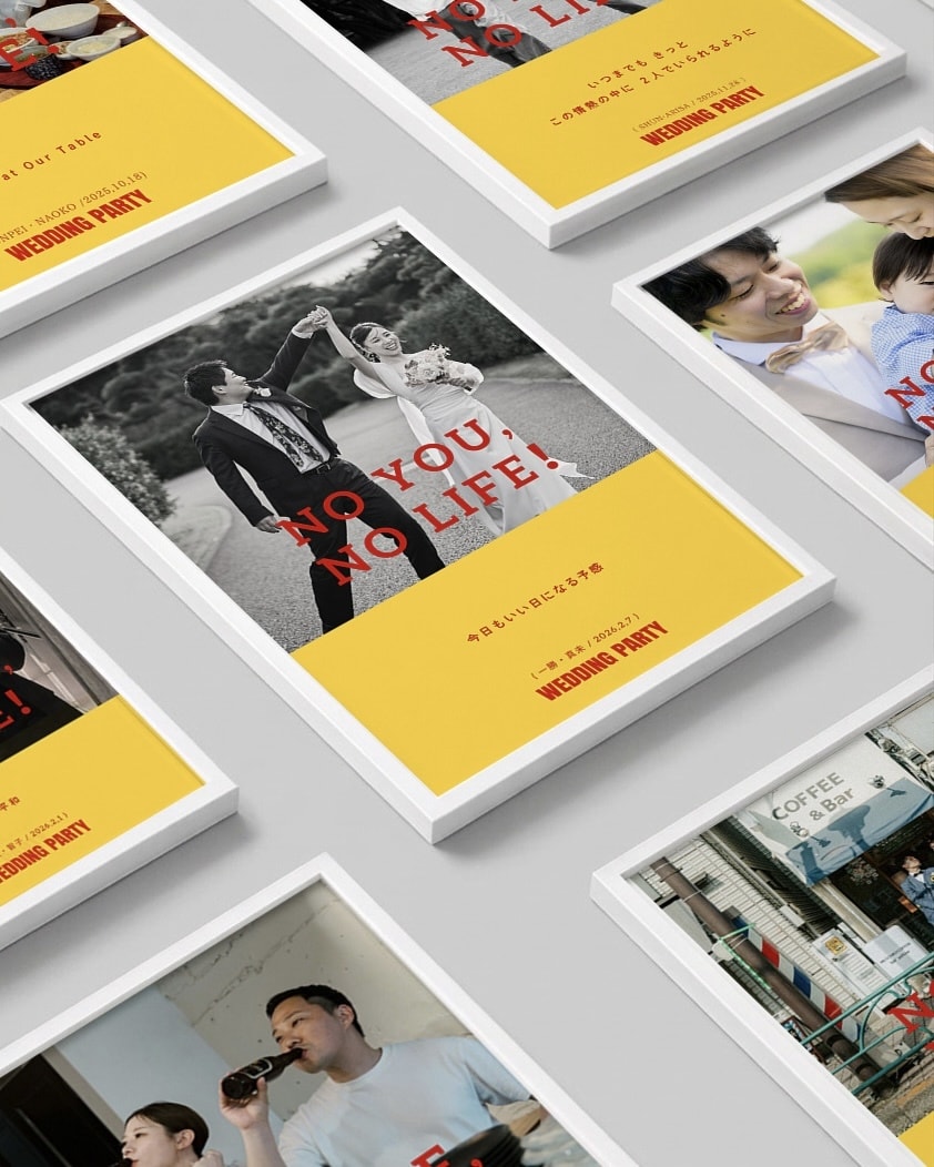 翌日発送可◎タワレコ風ウェルカムボード作れます ふたりだけのオリジナルデータを作成致します✿ イメージ1