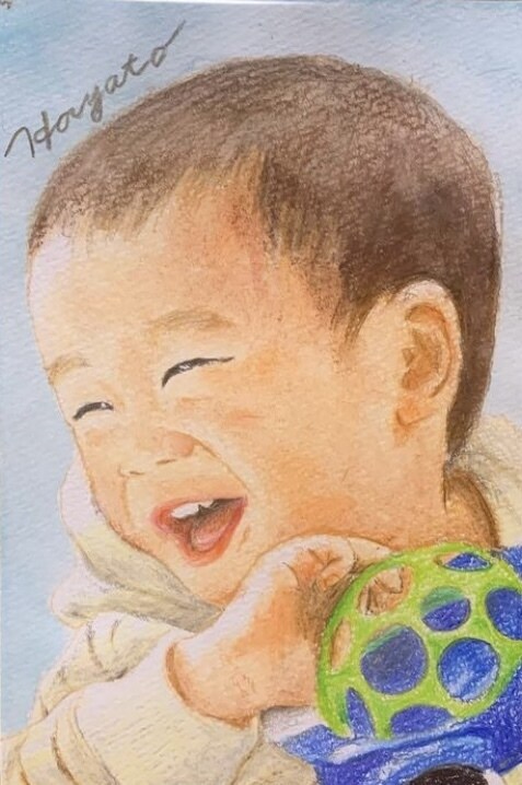 やさしい手描きタッチで似顔絵をお作りします 思い出の一瞬を、やさしい色と表情で形にします。 イメージ1