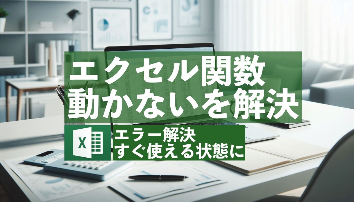 Excel関数が動かない・エラーを解決します エクセル関数がわからない・不具合を修正｜問題を解決 イメージ1