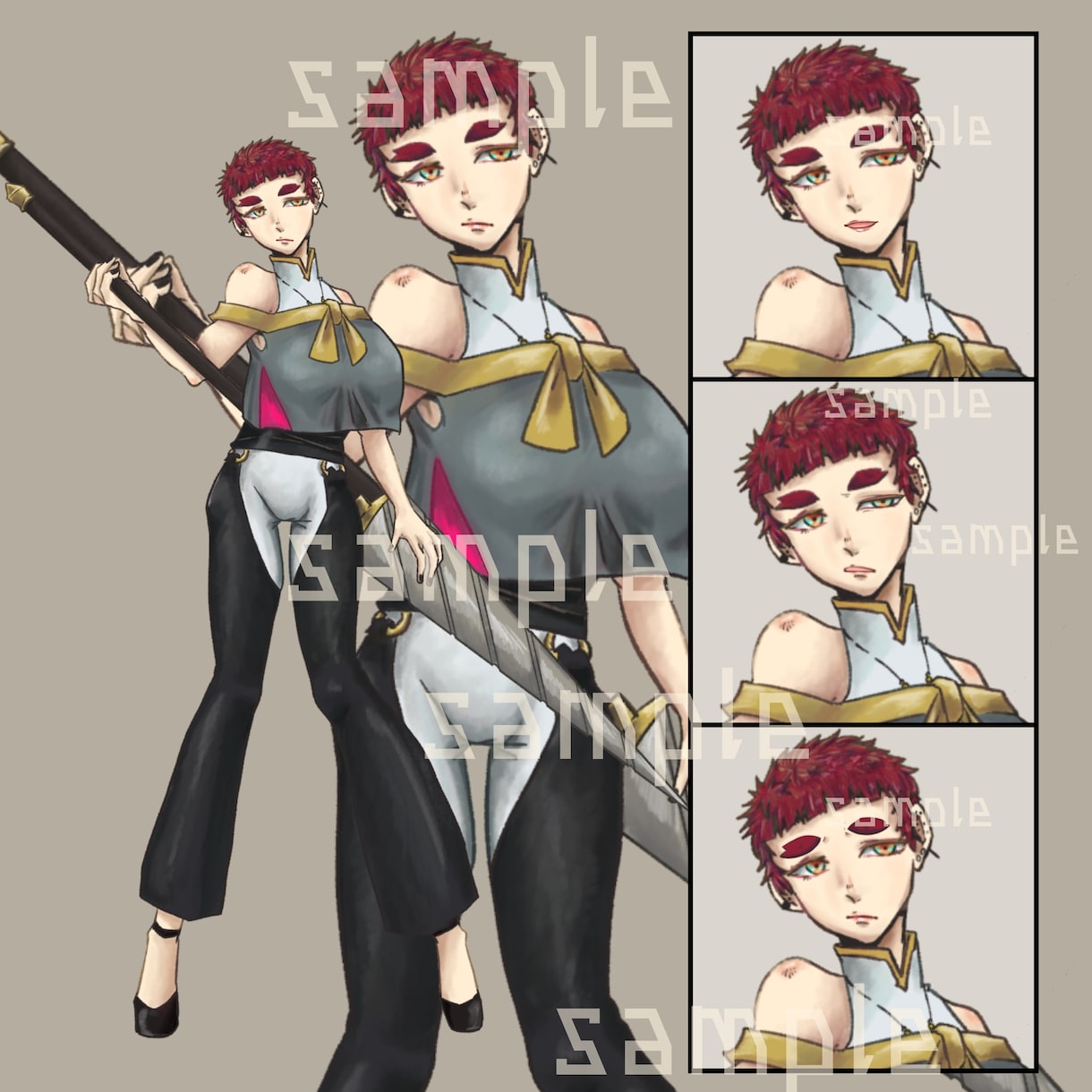 修正2回で立ち絵を描きます オリジナルのみ。キャラの擬獣化など受け付けております！ イメージ3