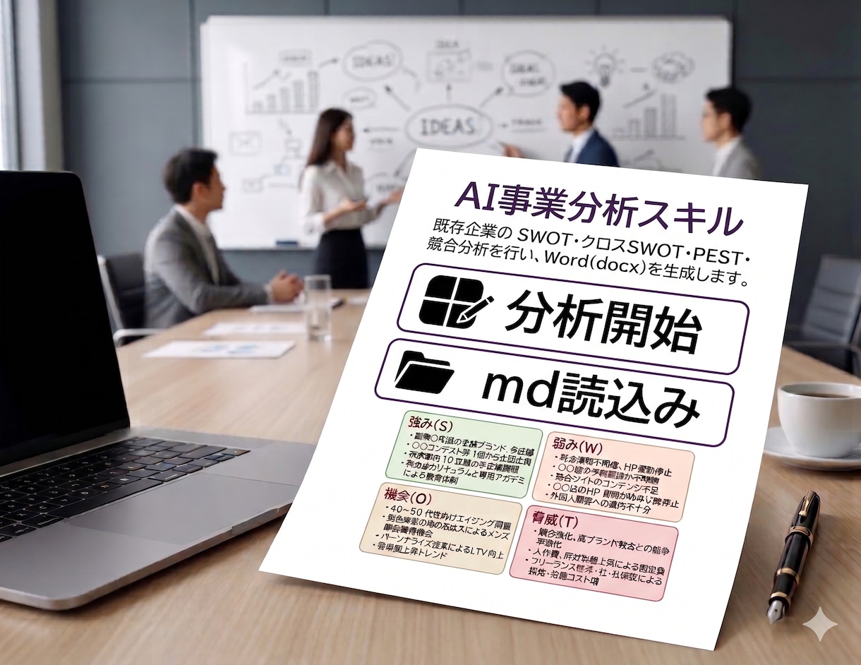 5人限定！コンサル向けAI事業分析スキル提供します AIスキルでリサーチ工数を削減し、実務の提案品質を引き上げ！ イメージ1