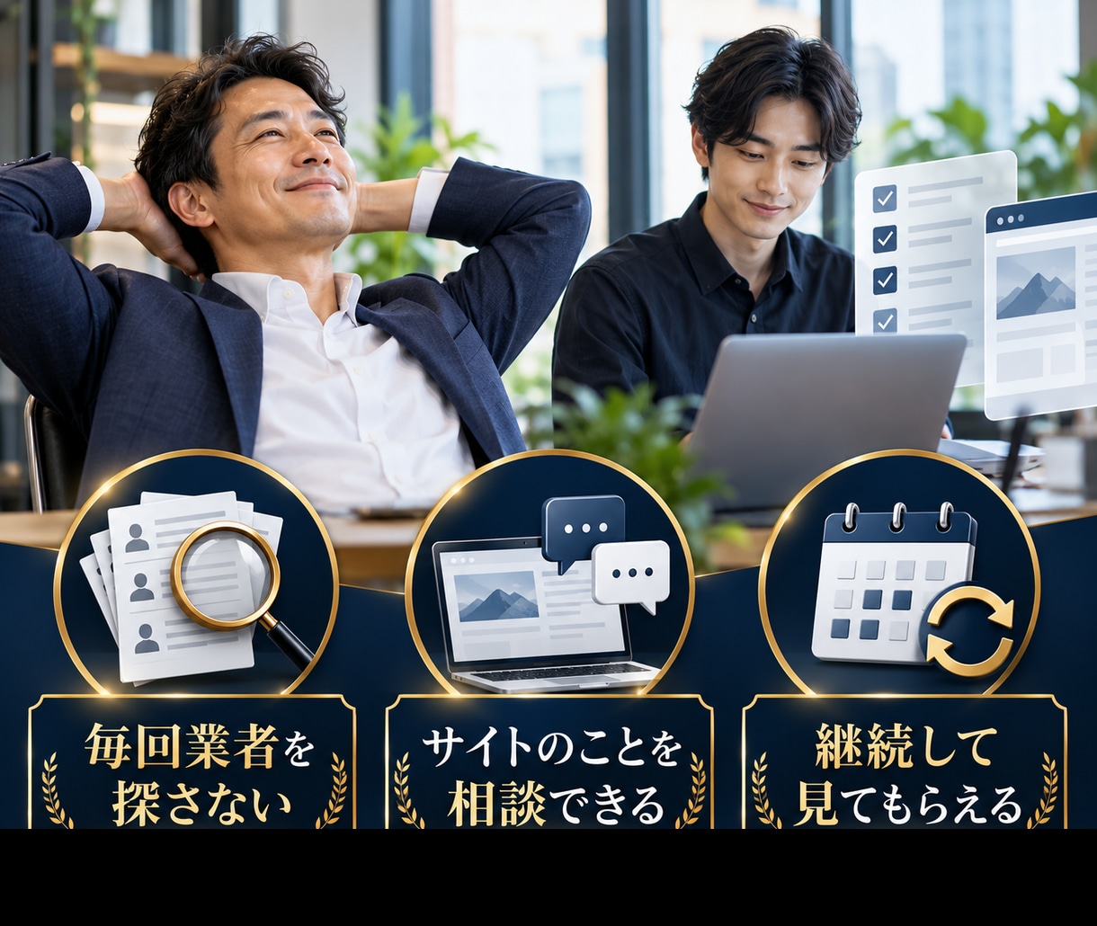 WordPress保守・管理を月額でサポートします 月10,000円から。困った時に相談できる保守 イメージ8
