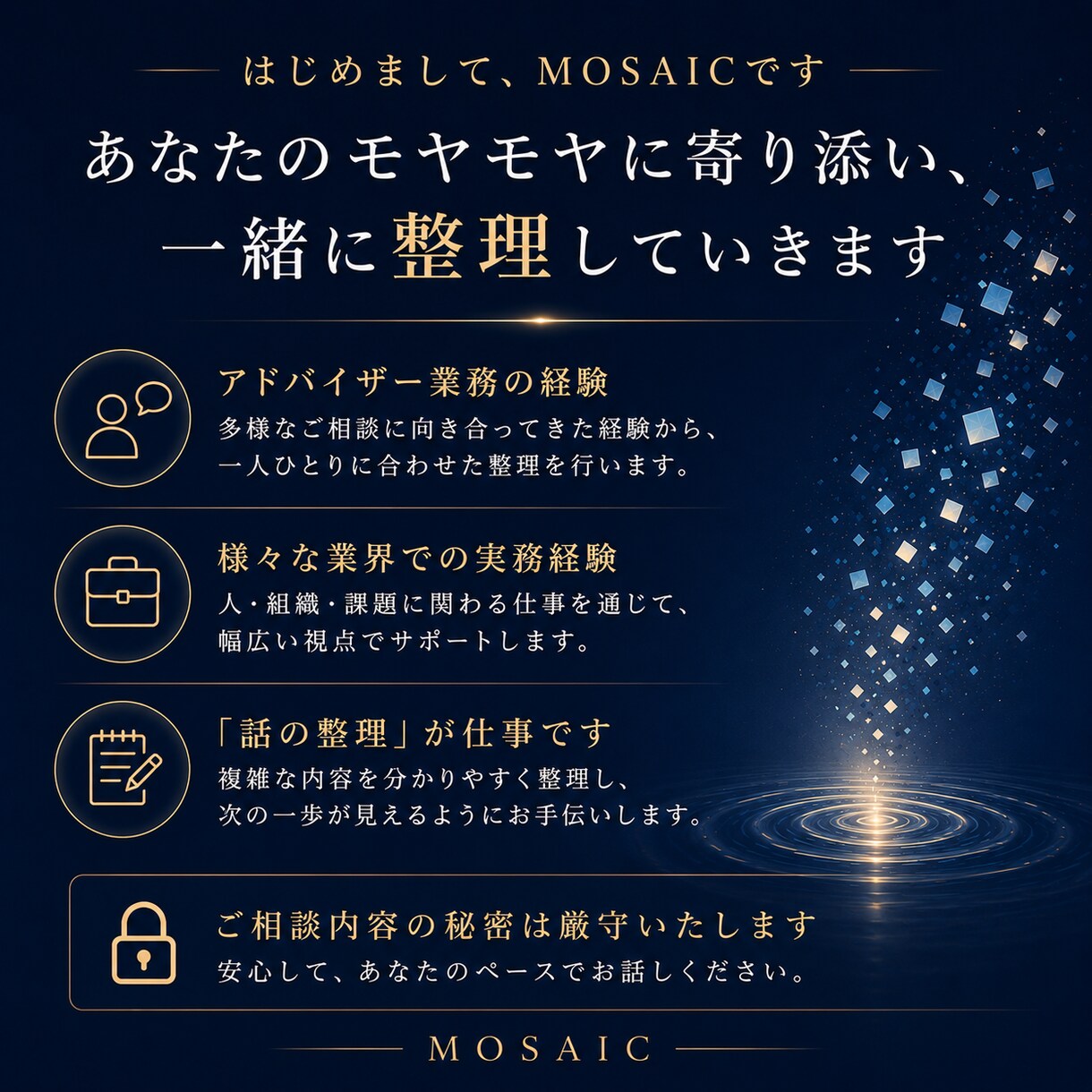 ぐるぐる考えてしまう悩みを言葉にします 何に困っているのか、次にどう考えればいいのかを整理します イメージ4