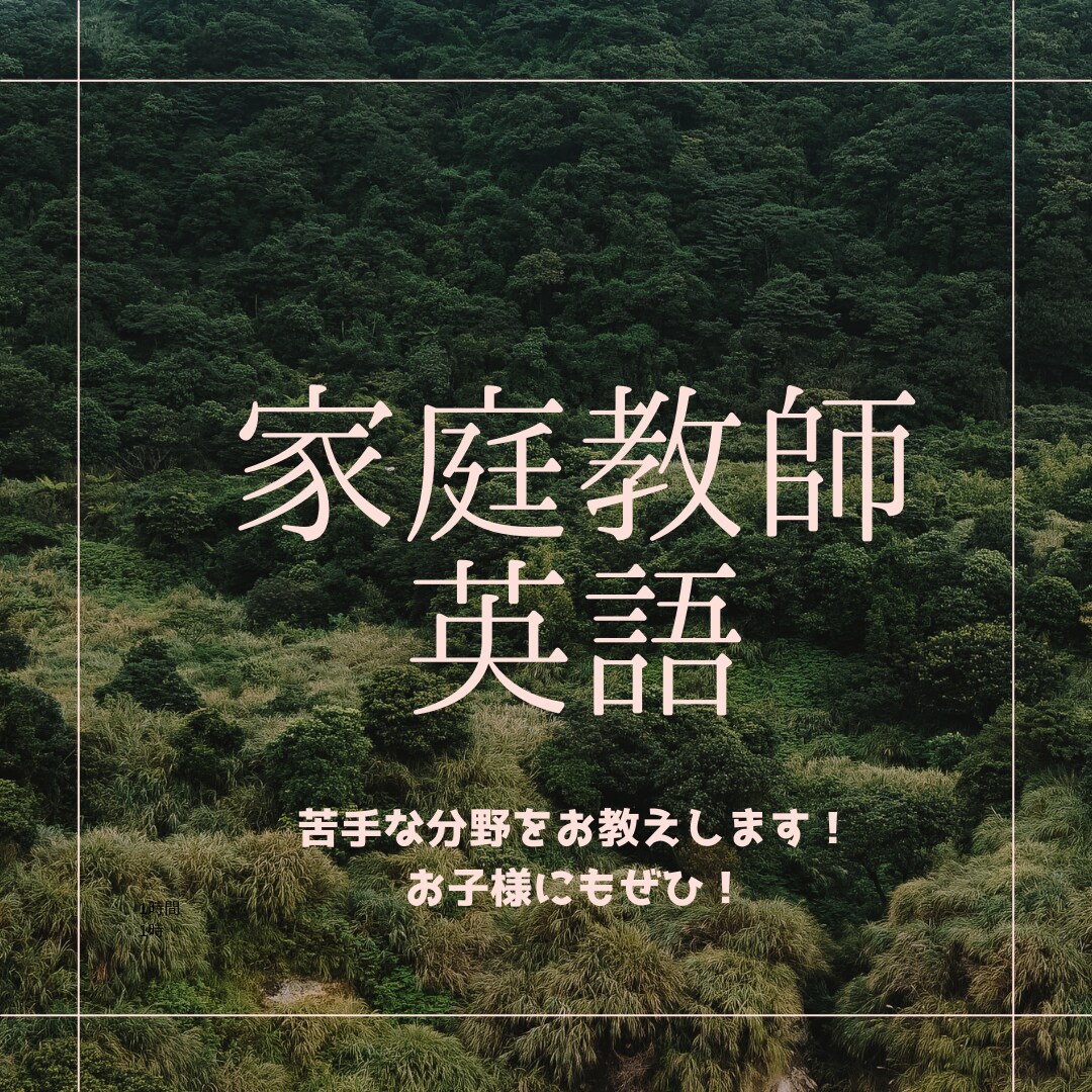現役東大生が英語を教えます 苦手な分野を教えてください！全部苦手→全部教えます イメージ1