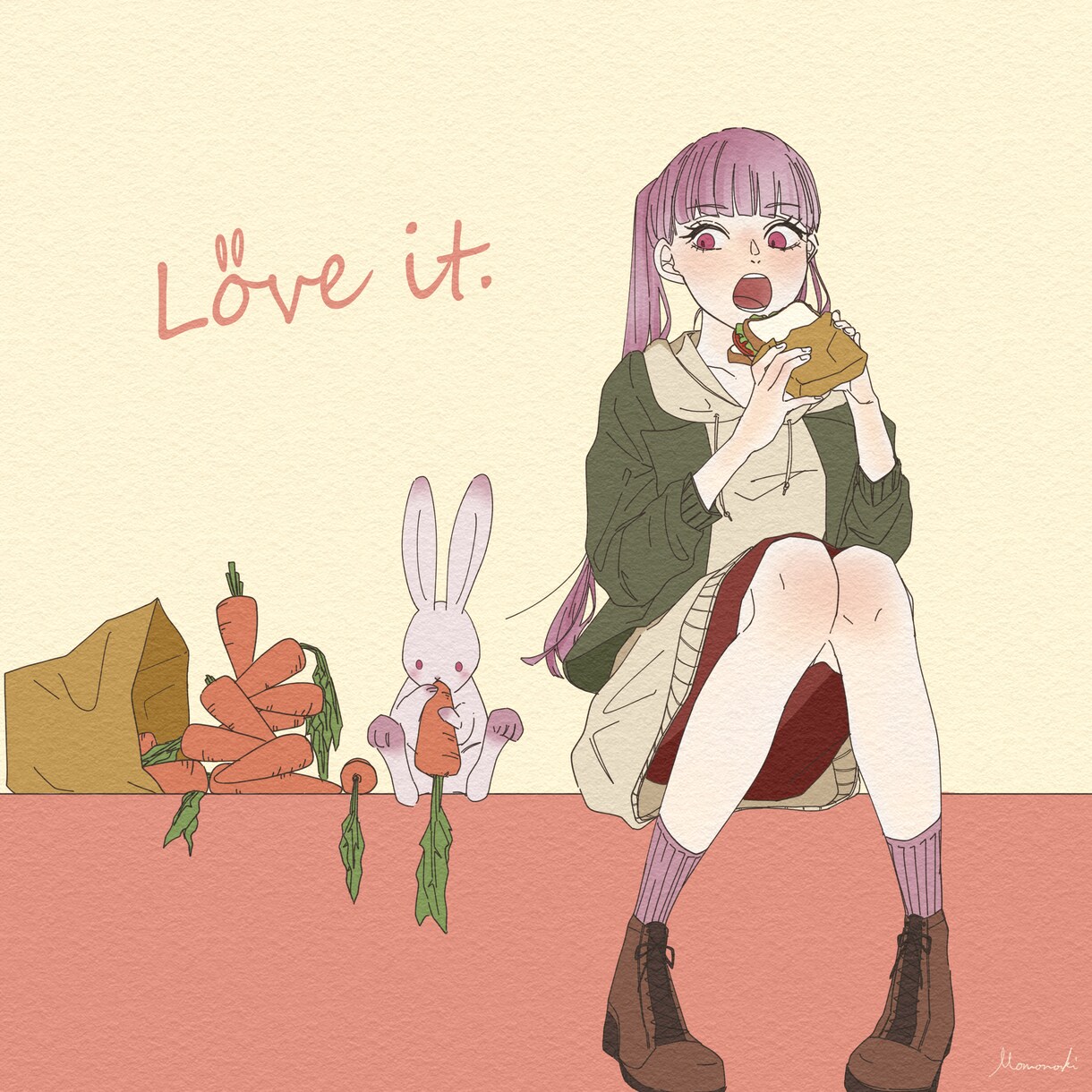画用紙やキャンバス風のイラストを制作します SNSアイコン、一枚絵などにご利用ください。 イメージ1