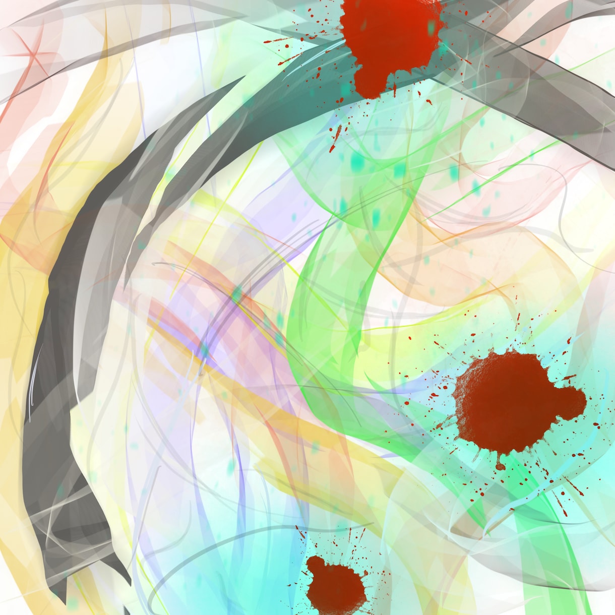 世界で1つだけの抽象画描きます サイズ調整も可能！背景やアイコンなどにも使えます。 イメージ10