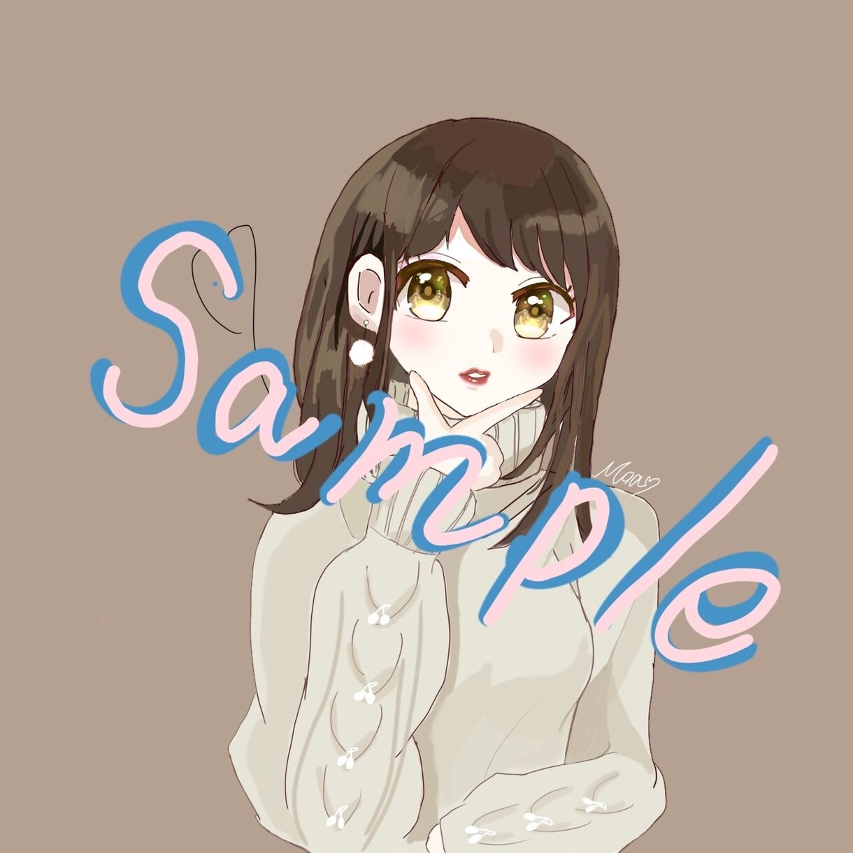 SNSアイコン、ヘッダー向けのイラストお描きします あなたの心が瞬く間に煌めくワルツ イメージ2