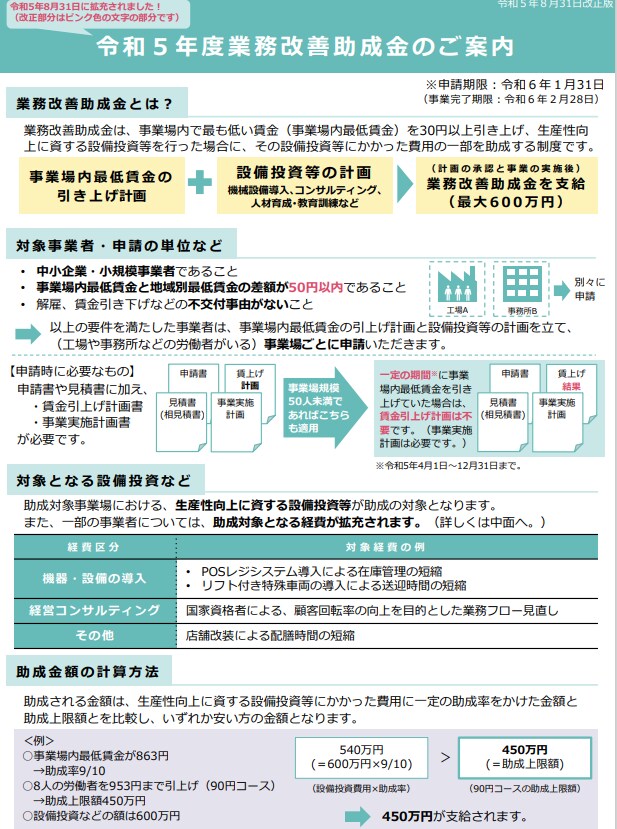 お任せ下さい。業務改善助成金：申請支援を致します 「130万円年収の壁対策にも助成金を！」最大６００万円の助成 イメージ1