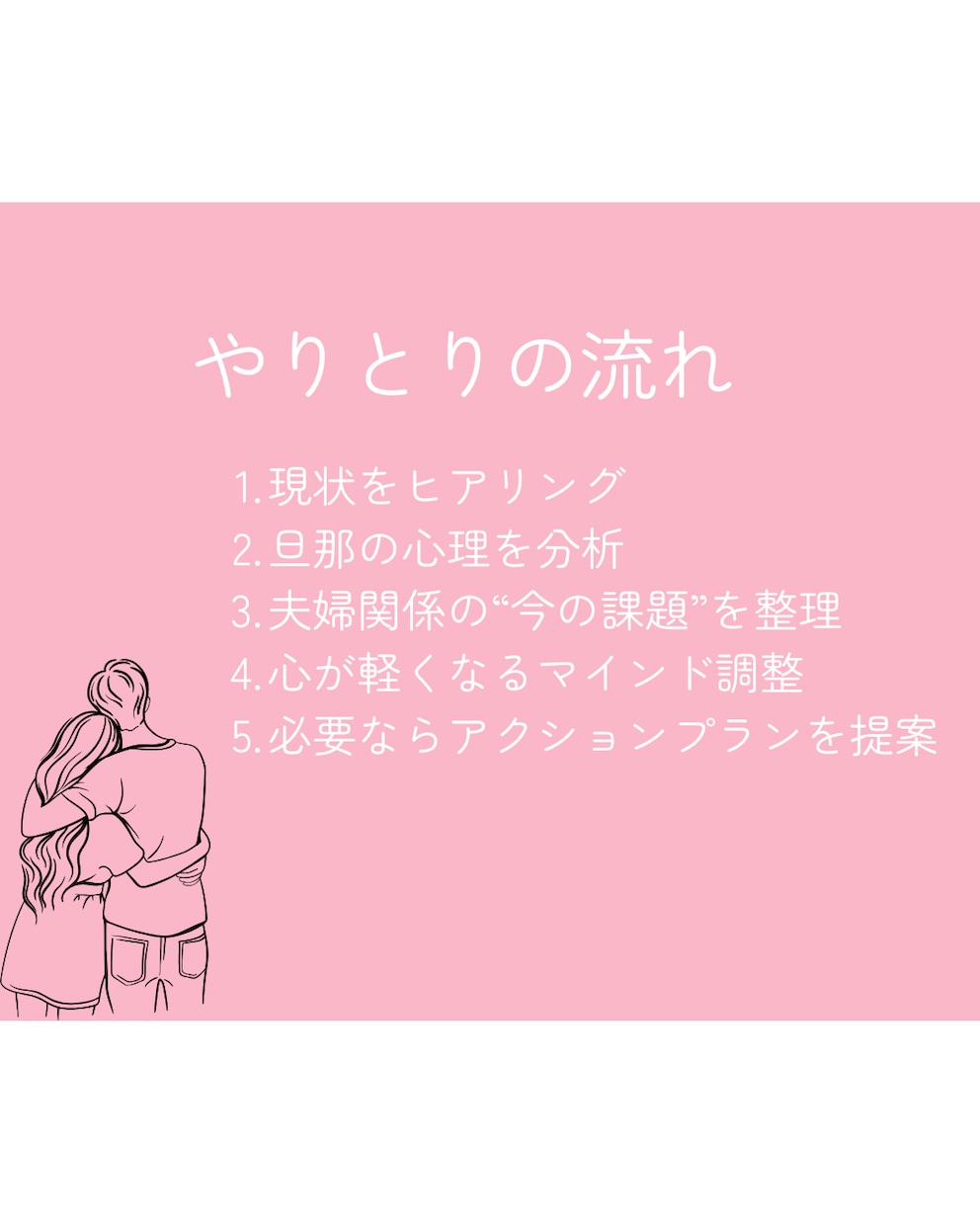 夫婦の悩みを7日間じっくり伺います ひとりで抱えてきたその悩み、もう限界じゃないですか？ イメージ6