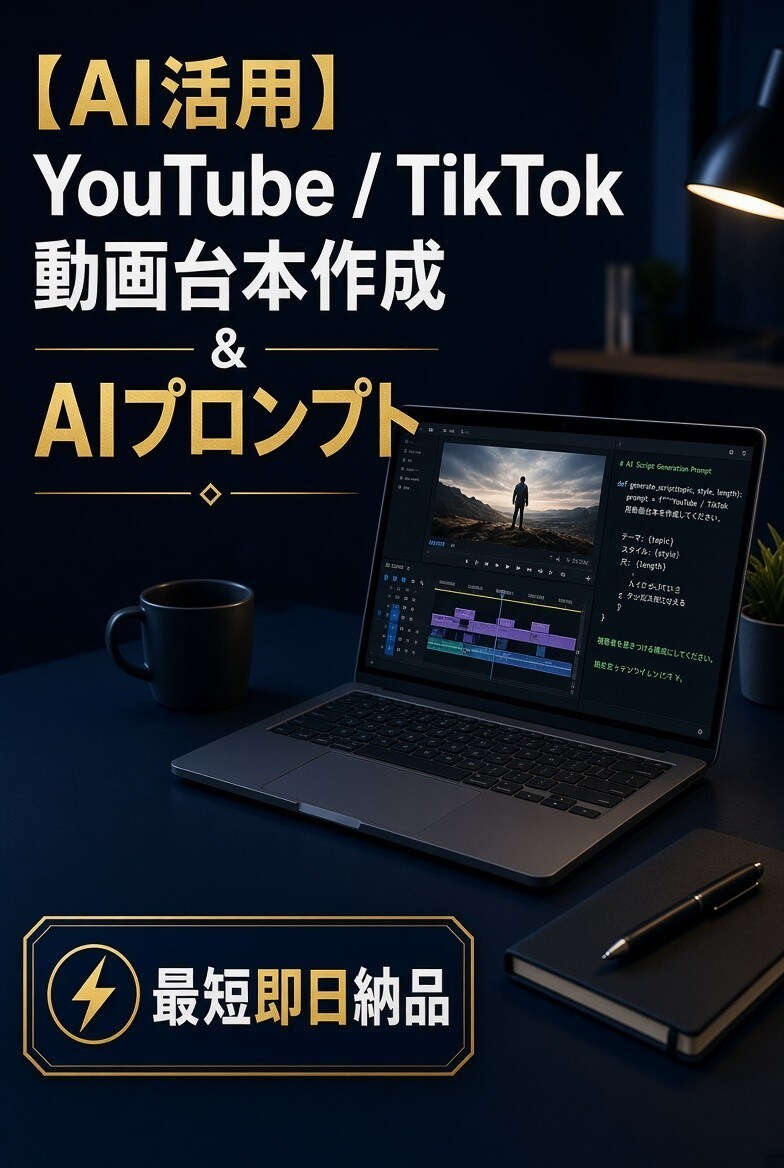 動画台本作成＆専用爆速プロンプト作成します 「自分で10分で動画台本を作れるAI仕組み化」までサポート！ イメージ1