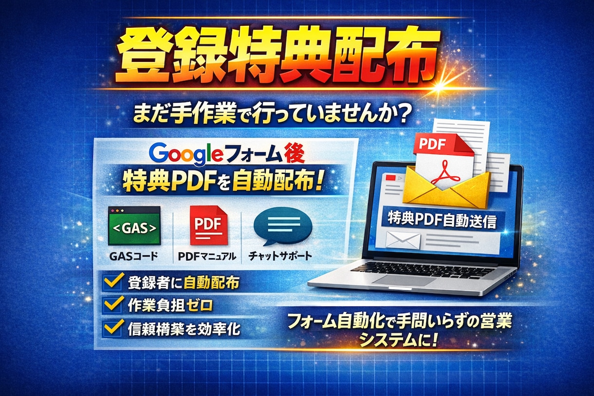 登録特典PDF自動配布コードを提供します GGASコード＋PDFマニュアルで設定も簡単です イメージ1