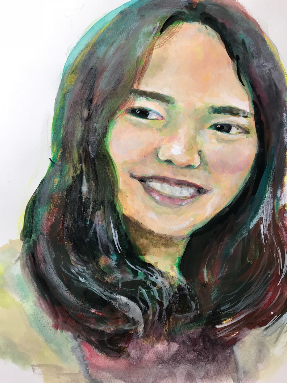 やさしいタッチのリアルな似顔絵を描きます 水彩または油絵具で、写真をもとに似顔絵を描きます。 イメージ2