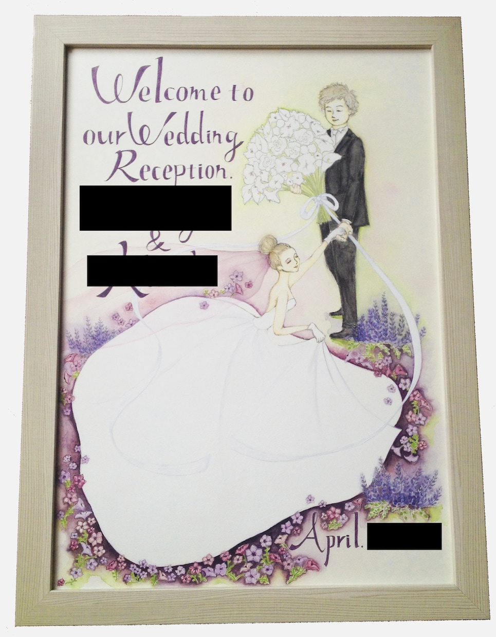 結婚式のウェルカムボード描きます 可愛すぎない、大人な画風をお求めの方へ。 イメージ1