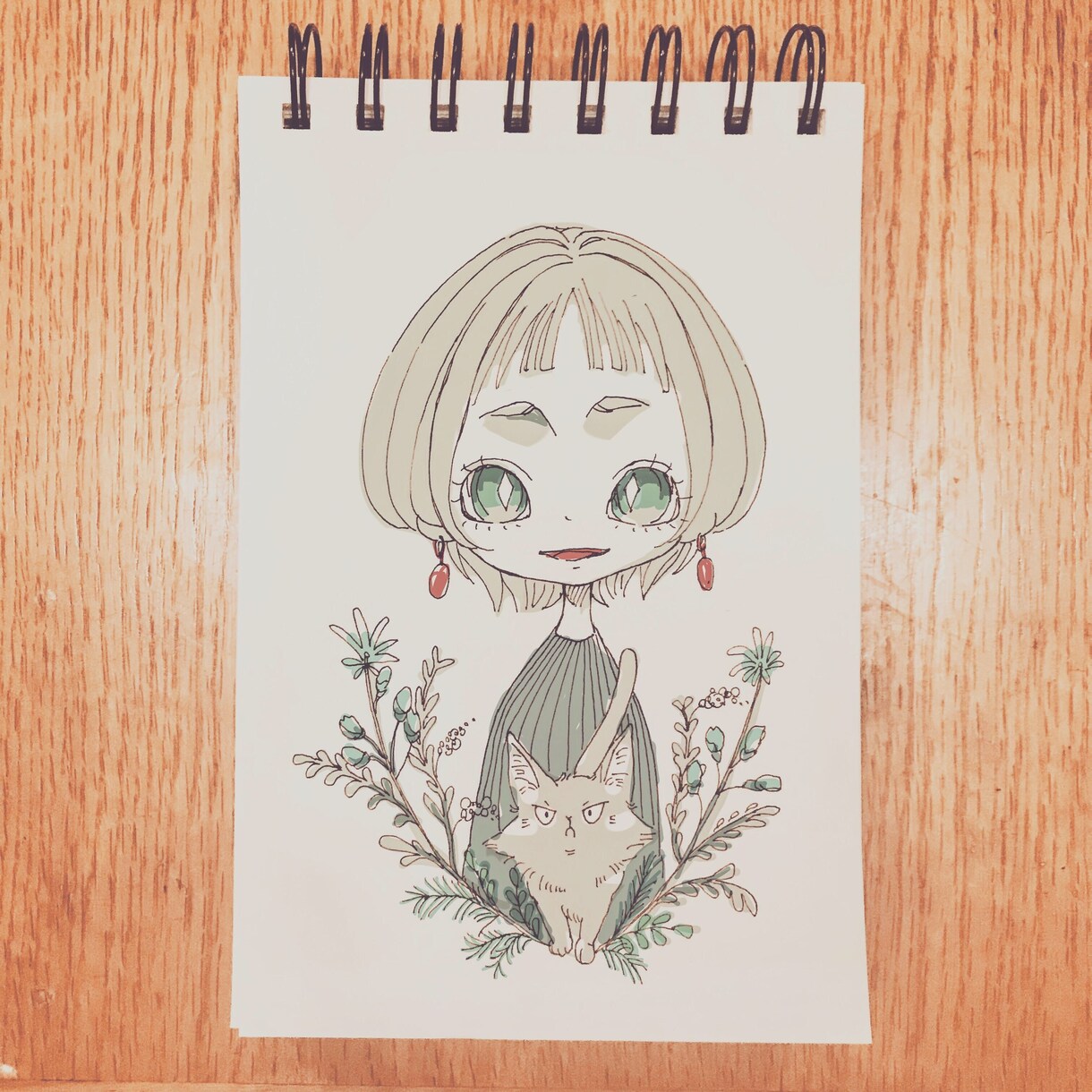 アナログ+デジタル着色のイラスト描きます 女の子！動物！手描き感！可愛い！絶対被らない可愛さを… イメージ3