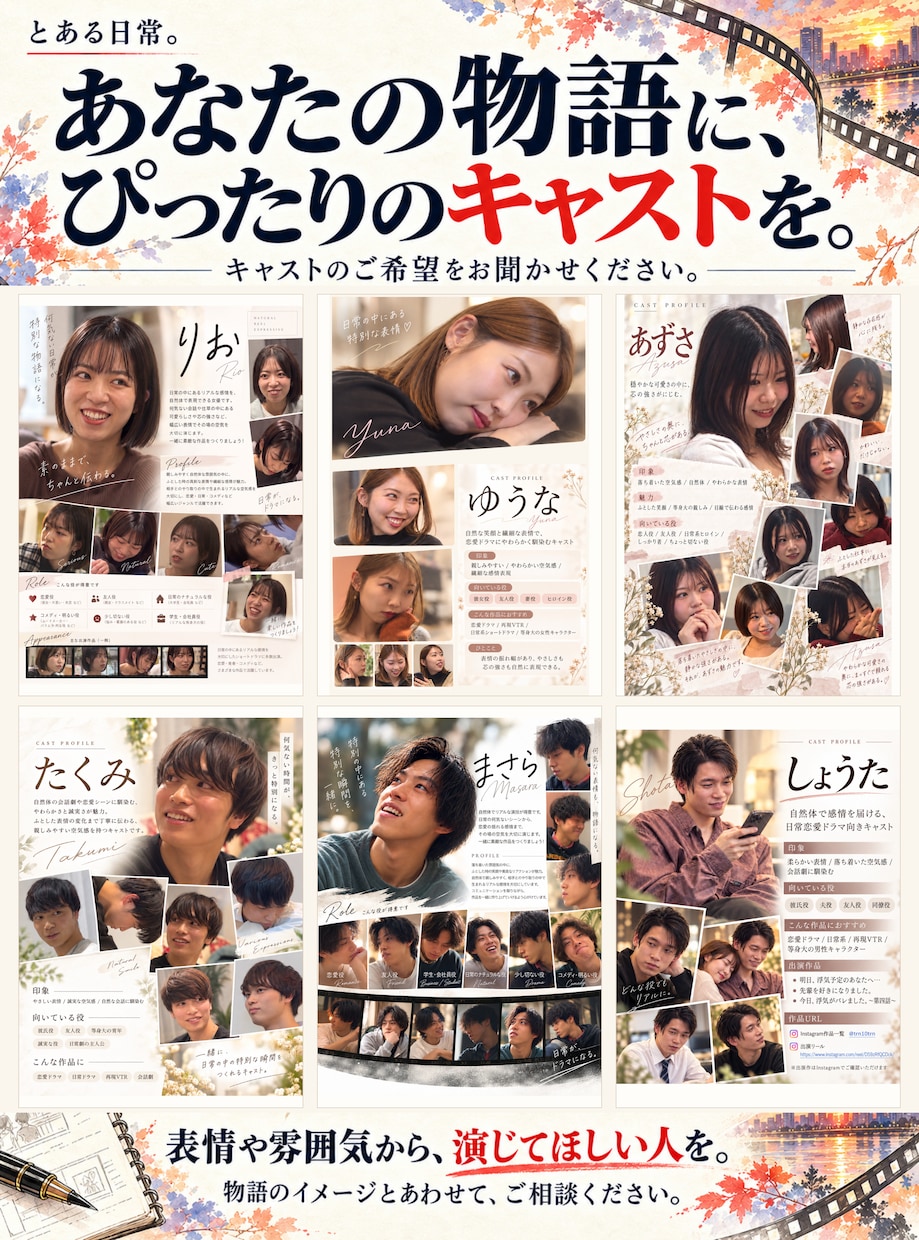 あなたの物語を実写ショートドラマにします 台本・妄想を役者が映像にします イメージ8