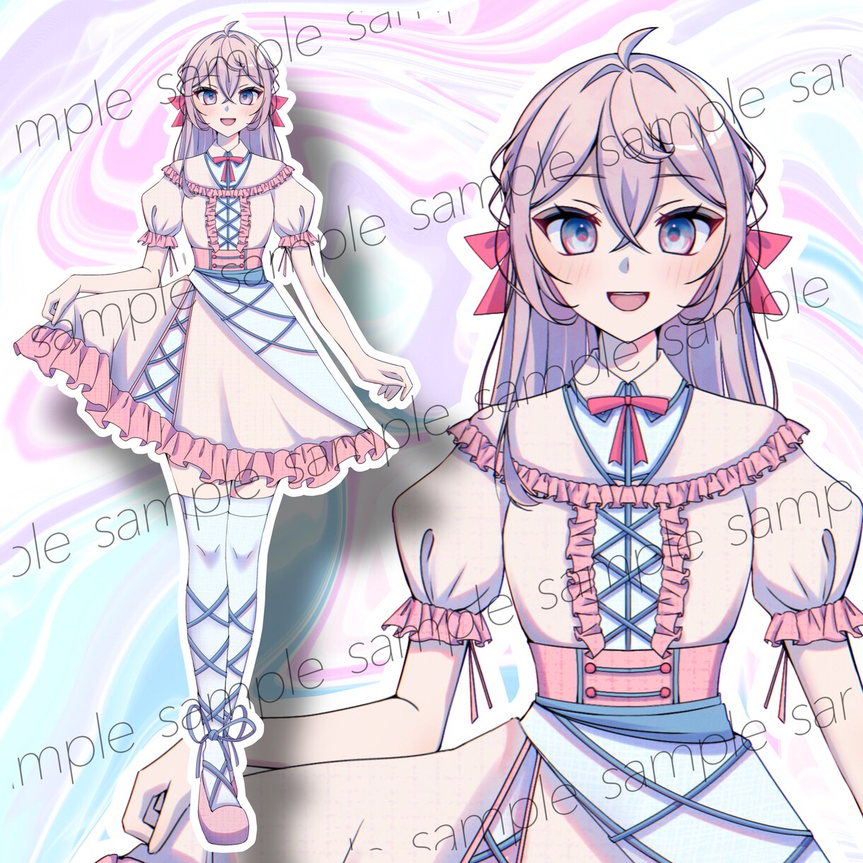 1点物！フリル女の子の立ち絵を販売します IRIAMやTRPGなど用途様々！ イメージ1