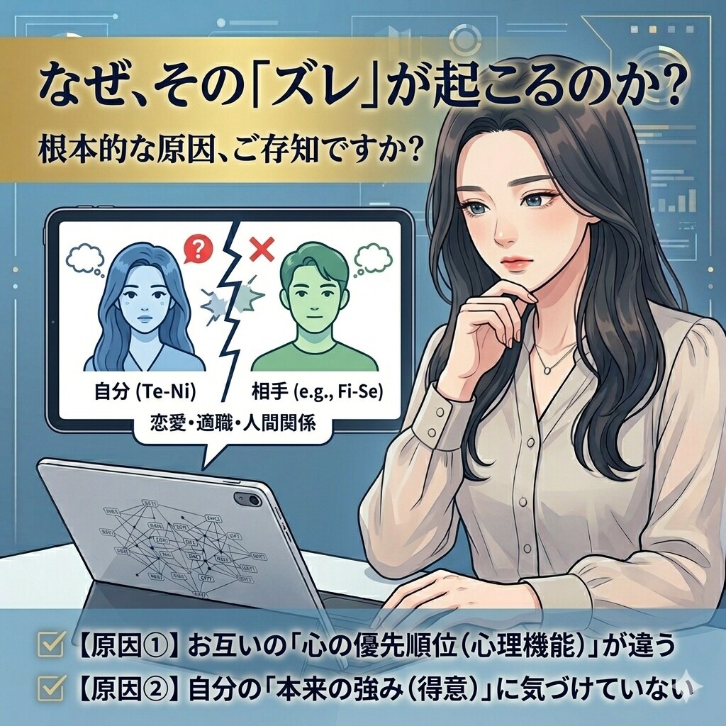 共感だけじゃ終わらない。MBTIで本質を分析します 盲点・矛盾・本当の原因を見抜きます イメージ3