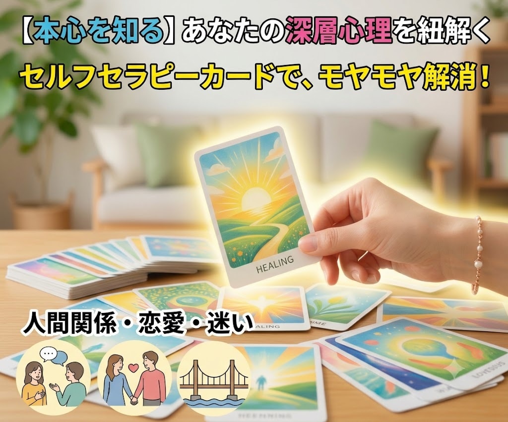 セルフセラピーカードで心のモヤモヤの正体を暴きます カードが映すあなたの本心から、新しい一歩を踏み出しませんか？ イメージ1