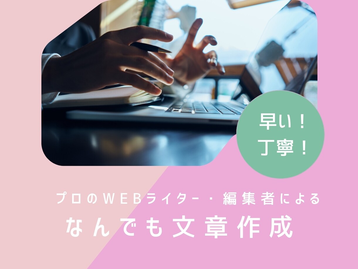 ライター歴9年のプロがなんでも文章作成します 個人のブログ・お手紙・プロフィール文章など…なんでもOK！ イメージ1